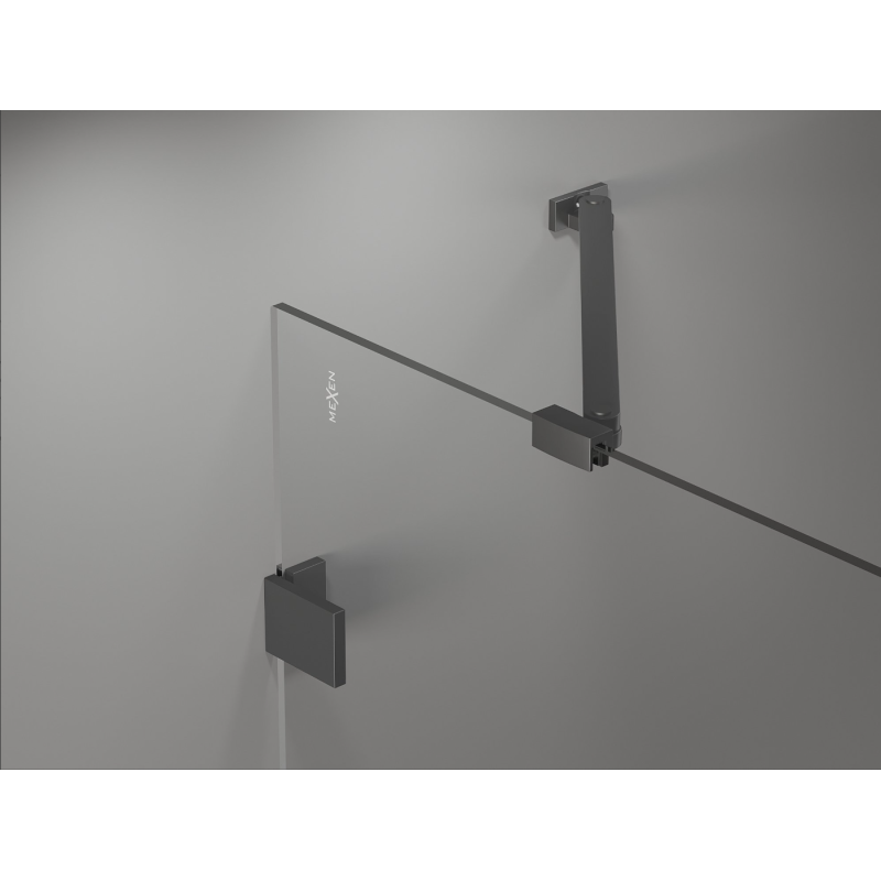 Mexen Lunar Duo kabina prysznicowa uchylna lewa 120 x 110 cm, transparent, gun metal - 834-120L-110P-95-00