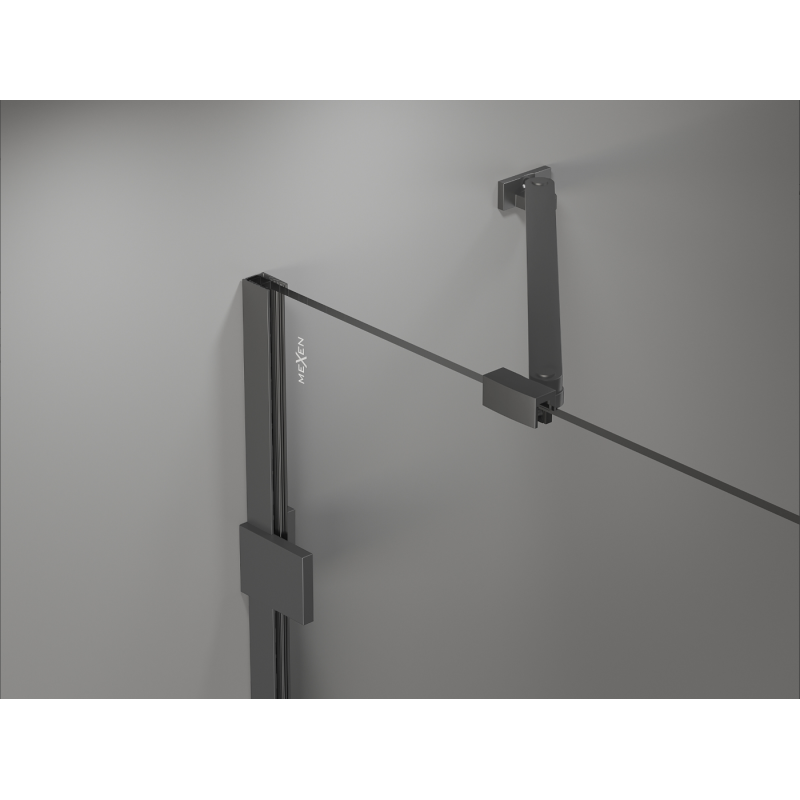 Mexen Lunar Duo kabina prysznicowa uchylna lewa 120 x 110 cm, transparent, gun metal - 834-120L-110P-95-00