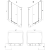 Mexen Lunar L drzwi prysznicowe uchylne prawe 120 cm, transparent, chrom - 834SL-120-050-01-00-P