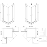 Mexen Lunar L Duo kabina prysznicowa uchylna lewa 105 x 85 cm, transparent, chrom - 834L-105L-085P-01-00