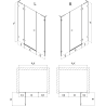Mexen Lunar L drzwi prysznicowe uchylne prawe 120 cm, transparent, miedź szczotkowana - 834SL-120-050-65-00-P