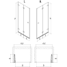 Mexen Lunar-F drzwi prysznicowe składane prawe 90 cm, transparent, złote szczotkowane - 836-090-000-55-00-P