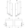 Mexen Lunar-F drzwi prysznicowe składane prawe 85 cm, transparent, różowe złoto - 836-085-000-60-00-P