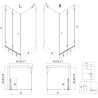 Mexen Lunar-F kabina prysznicowa składana prawa 95 x 90 cm, transparent, czarna - 836-095-090-70-00-P