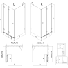 Mexen Lunar-F kabina prysznicowa składana prawa 95 x 70 cm, transparent, gun metal - 836-095-070-95-00-P
