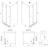 Mexen Lunar-F L kabina prysznicowa składana lewa 80 x 80 cm, transparent, gun metal - 836L-080-080-95-00-L