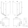 Mexen Lunar-F L kabina prysznicowa składana lewa 95 x 90 cm, transparent, gun metal - 836L-095-090-95-00-L