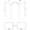 Mexen Lunar ścianka prysznicowa Walk-in lewa 90 x 200 cm, transparent 8 mm, złota - 830-090-000-50-00-L