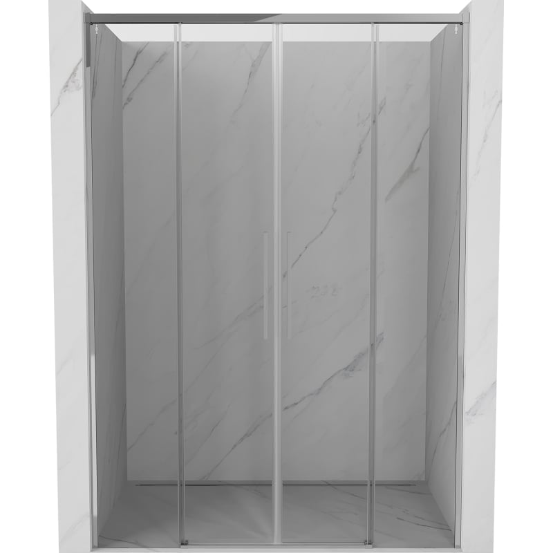 Mexen Rox Duo drzwi prysznicowe rozsuwane 140 cm, transparent, chrom - 8C2-140-002-01-00
