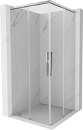 Mexen Rox Duo kabina prysznicowa rozsuwana 90 x 90 cm, transparent, chrom - 8C2D-090-090-01-00