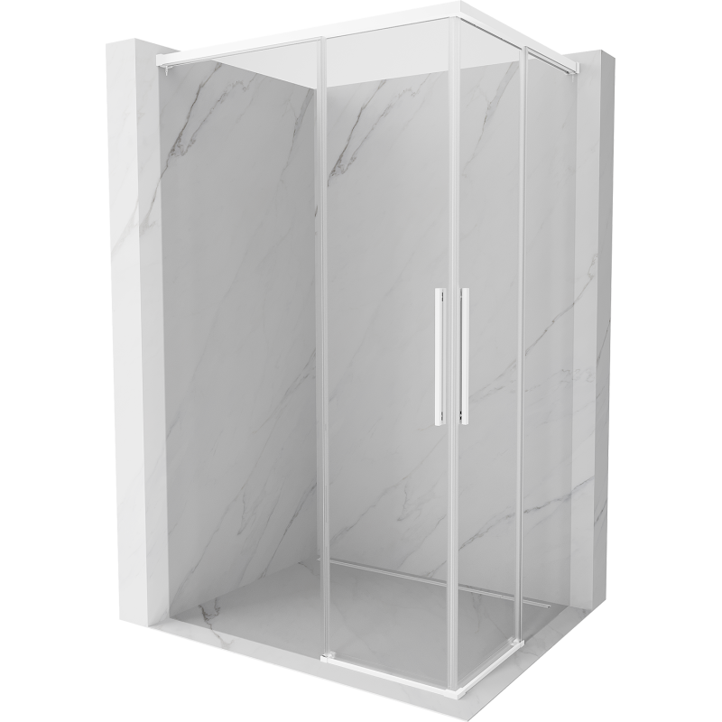 Mexen Rox Duo kabina prysznicowa rozsuwana 120 x 75 cm, transparent, biała - 8C2D-110-075-20-00