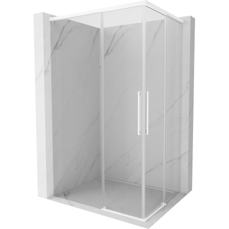 Mexen Rox Duo kabina prysznicowa rozsuwana 90 x 80 cm, transparent, biała - 8C2D-090-080-20-00