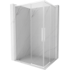 Mexen Rox Duo kabina prysznicowa rozsuwana 90 x 80 cm, transparent, biała - 8C2D-090-080-20-00