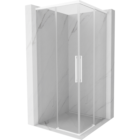 Mexen Rox Duo kabina prysznicowa rozsuwana 90 x 90 cm, transparent, biała - 8C2D-090-090-20-00