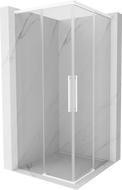 Mexen Rox Duo kabina prysznicowa rozsuwana 100 x 100 cm, transparent, biała - 8C2D-100-100-20-00