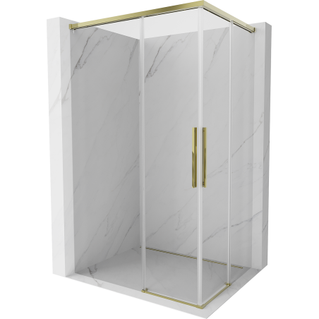 Mexen Rox Duo kabina prysznicowa rozsuwana 80 x 75 cm, transparent, złota - 8C2D-080-075-50-00