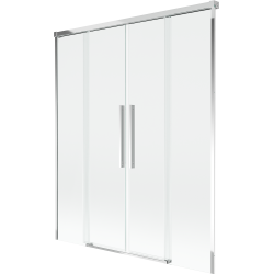 Mexen Rox parawan nawannowy 2-skrzydłowy rozsuwany 140 x 150 cm, transparent, chrom - 8C9-140-002-01-00