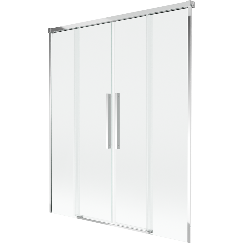 Mexen Rox parawan nawannowy 2-skrzydłowy rozsuwany 140 x 150 cm, transparent, chrom - 8C9-140-002-01-00