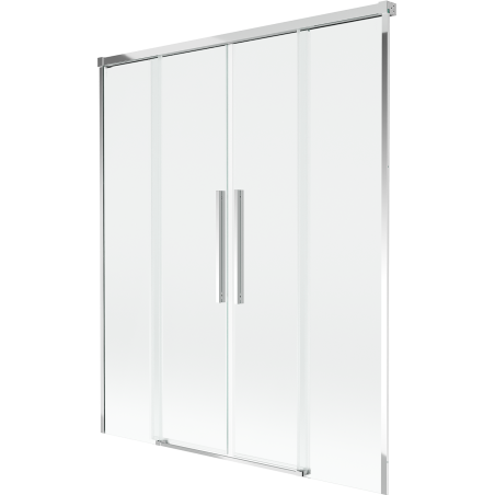 Mexen Rox parawan nawannowy 2-skrzydłowy rozsuwany 140 x 150 cm, transparent, chrom - 8C9-140-002-01-00