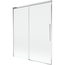 Mexen Rox parawan nawannowy 2-skrzydłowy rozsuwany 140 x 150 cm, transparent, chrom - 8C9-140-001-01-00