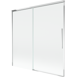Mexen Rox parawan nawannowy 2-skrzydłowy rozsuwany 160 x 150 cm, transparent, chrom - 8C9-160-001-01-00