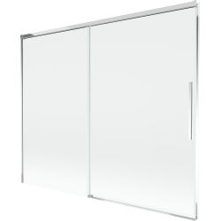 Mexen Rox parawan nawannowy 2-skrzydłowy rozsuwany 190 x 150 cm, transparent, chrom - 8C9-190-001-01-00