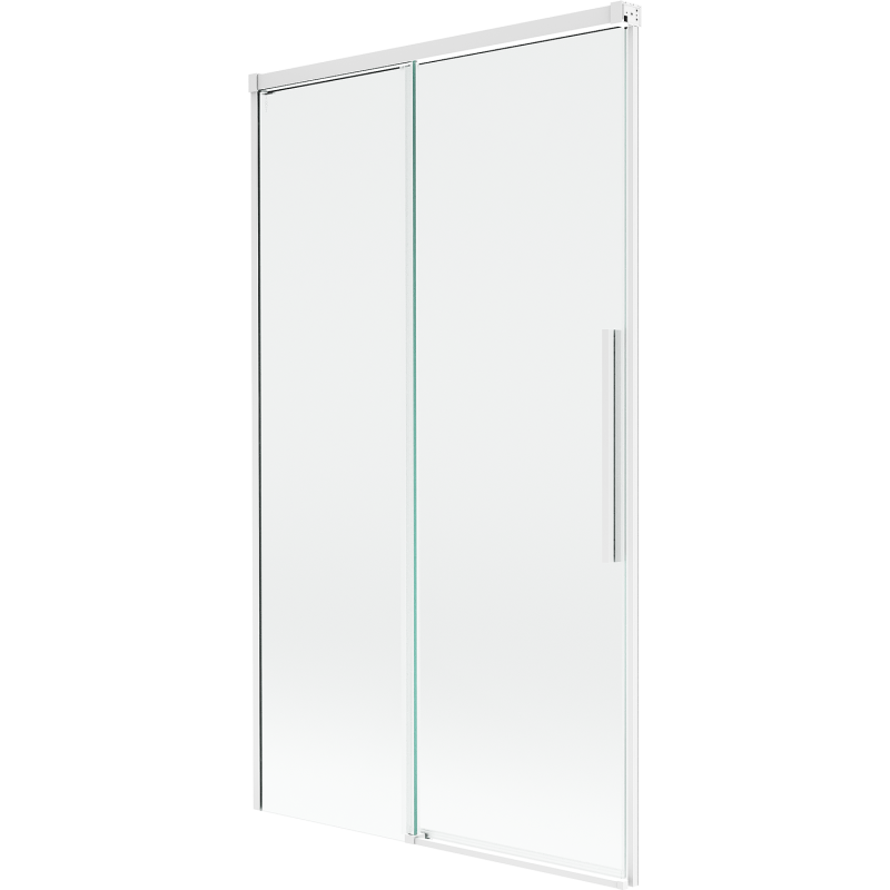 Mexen Rox parawan nawannowy 2-skrzydłowy rozsuwany 100 x 150 cm, transparent, biały - 8C9-100-001-20-00