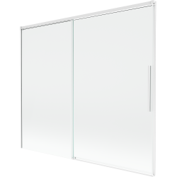 Mexen Rox parawan nawannowy 2-skrzydłowy rozsuwany 180 x 150 cm, transparent, biały - 8C9-180-001-20-00