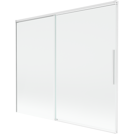 Mexen Rox parawan nawannowy 2-skrzydłowy rozsuwany 180 x 150 cm, transparent, biały - 8C9-180-001-20-00