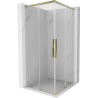 Mexen Rox Duo kabina prysznicowa rozsuwana 85 x 85 cm, transparent, złota - 8C2D-085-085-50-00