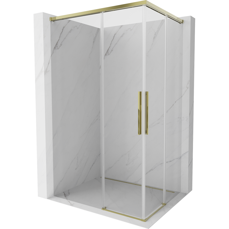 Mexen Rox Duo kabina prysznicowa rozsuwana 100 x 85 cm, transparent, złota - 8C2D-100-085-50-00