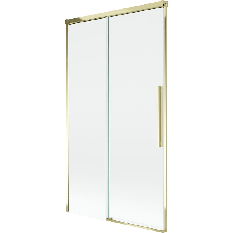 Mexen Rox parawan nawannowy 2-skrzydłowy rozsuwany 100 x 150 cm, transparent, złoty - 8C9-100-001-50-00