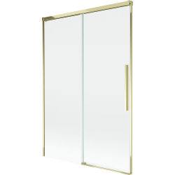 Mexen Rox parawan nawannowy 2-skrzydłowy rozsuwany 120 x 150 cm, transparent, złoty - 8C9-120-001-50-00