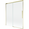 Mexen Rox parawan nawannowy 2-skrzydłowy rozsuwany 140 x 150 cm, transparent, złoty - 8C9-140-001-50-00