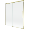 Mexen Rox parawan nawannowy 2-skrzydłowy rozsuwany 150 x 150 cm, transparent, złoty - 8C9-150-001-50-00