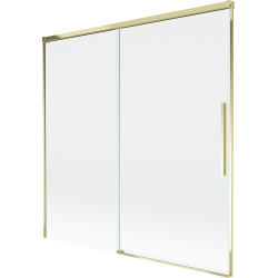 Mexen Rox parawan nawannowy 2-skrzydłowy rozsuwany 160 x 150 cm, transparent, złoty - 8C9-160-001-50-00