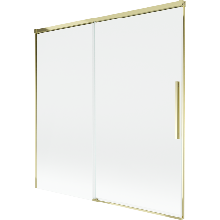 Mexen Rox parawan nawannowy 2-skrzydłowy rozsuwany 160 x 150 cm, transparent, złoty - 8C9-160-001-50-00