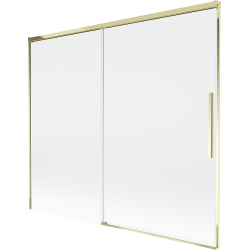 Mexen Rox parawan nawannowy 2-skrzydłowy rozsuwany 180 x 150 cm, transparent, złoty - 8C9-180-001-50-00