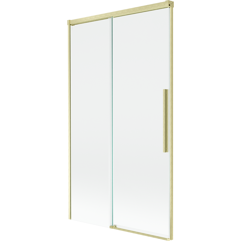 Mexen Rox parawan nawannowy 2-skrzydłowy rozsuwany 100 x 150 cm, transparent, złoty szczotkowany - 8C9-100-001-55-00