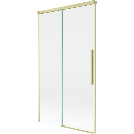 Mexen Rox parawan nawannowy 2-skrzydłowy rozsuwany 100 x 150 cm, transparent, złoty szczotkowany - 8C9-100-001-55-00
