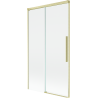 Mexen Rox parawan nawannowy 2-skrzydłowy rozsuwany 100 x 150 cm, transparent, złoty szczotkowany - 8C9-100-001-55-00