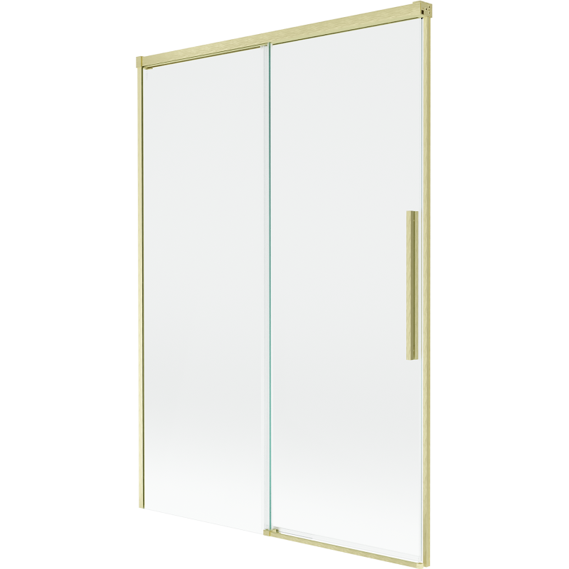 Mexen Rox parawan nawannowy 2-skrzydłowy rozsuwany 120 x 150 cm, transparent, złoty szczotkowany - 8C9-120-001-55-00