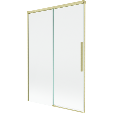 Mexen Rox parawan nawannowy 2-skrzydłowy rozsuwany 120 x 150 cm, transparent, złoty szczotkowany - 8C9-120-001-55-00