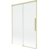 Mexen Rox parawan nawannowy 2-skrzydłowy rozsuwany 120 x 150 cm, transparent, złoty szczotkowany - 8C9-120-001-55-00