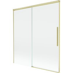 Mexen Rox parawan nawannowy 2-skrzydłowy rozsuwany 150 x 150 cm, transparent, złoty szczotkowany - 8C9-150-001-55-00