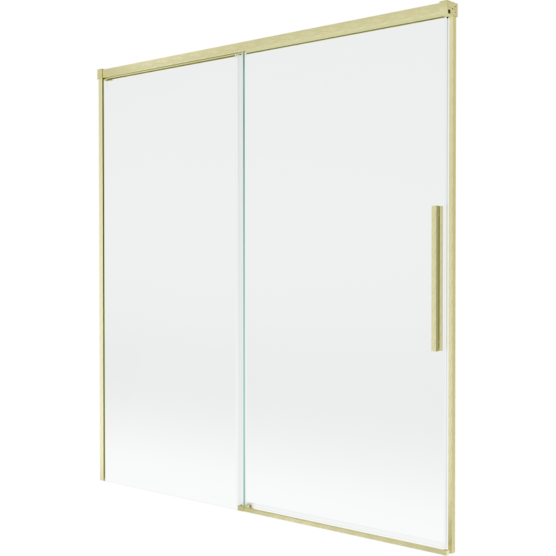 Mexen Rox parawan nawannowy 2-skrzydłowy rozsuwany 150 x 150 cm, transparent, złoty szczotkowany - 8C9-150-001-55-00