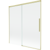 Mexen Rox parawan nawannowy 2-skrzydłowy rozsuwany 150 x 150 cm, transparent, złoty szczotkowany - 8C9-150-001-55-00