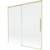 Mexen Rox parawan nawannowy 2-skrzydłowy rozsuwany 160 x 150 cm, transparent, złoty szczotkowany - 8C9-160-001-55-00