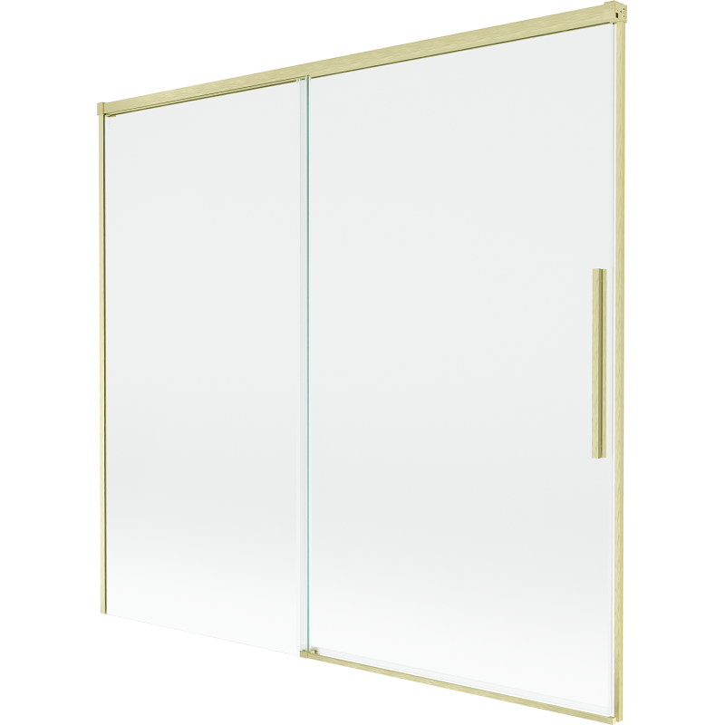 Mexen Rox parawan nawannowy 2-skrzydłowy rozsuwany 170 x 150 cm, transparent, złoty szczotkowany - 8C9-170-001-55-00