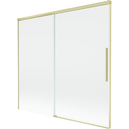 Mexen Rox parawan nawannowy 2-skrzydłowy rozsuwany 170 x 150 cm, transparent, złoty szczotkowany - 8C9-170-001-55-00